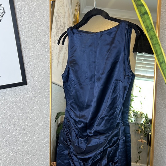HOUSE OF CB 'Roxanne' Navy Thigh Slit Maxi Dress NWOT - Picture 8 of 10